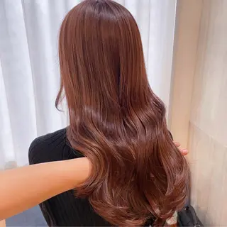 ロング なつき/艶ピンク/ girly hairのヘアスタイル