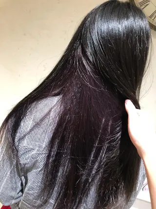 ロング カラー 小島嵩人 縮毛矯正 髪質改善のヘアスタイル