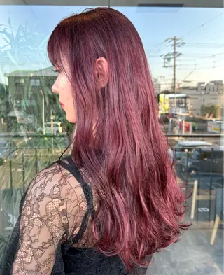 ロング カラー 狭間 千晴のヘアスタイル