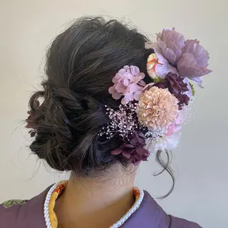 セミロング ヘアアレンジ 小森 衣純のヘアスタイル