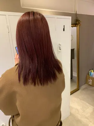 セミロング カラー 佐藤 永夏のヘアスタイル