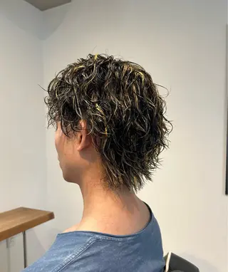 ミディアム カラー パーマ メンズ SYUYA/パーマ/ マッシュスタイル特化のヘアスタイル