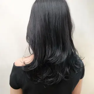 ミディアム カラー 韓国レイヤー　 suzuのヘアスタイル