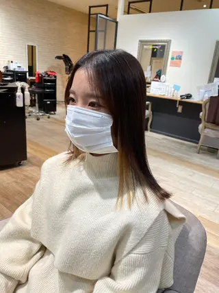 セミロング 亀川蓮 Agu hairのヘアスタイル