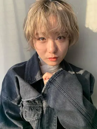 ショート カラー パーマ ヘアアレンジ メンズ キッズ ネイル マツエク・マツパ SALOWIN梅田茶屋町店所属・ウルフレイヤーカット /チヒロのヘアスタイル