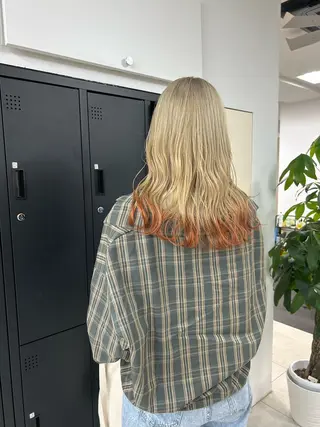 ロング ダブルカラー/韓国 ヘア/さわのあかねのヘアスタイル