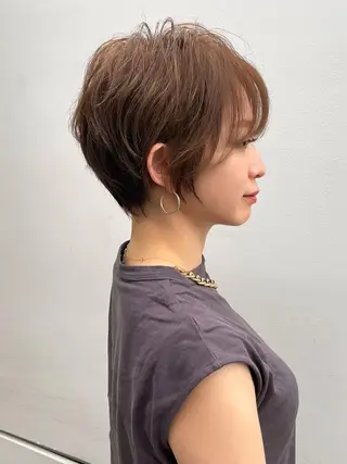ショート カラー 京都レイヤーカット/ 縮毛矯正/羽柴りくのヘアスタイル