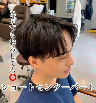 ショート メンズ メンズサロン アソビ所属・【扱いやすいパーマ】 眞鍋拓己のヘアスタイル