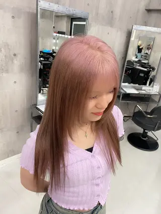 ロング カラー ヘアアレンジ のん🎀ハイトーン/ レイヤーカット🐳のヘアスタイル