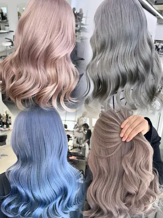 ロング カラー ヘアアレンジ GO TODAY シェアサロン 原宿本店所属・原宿ハイトーンカラー 🌼みるい🌼のヘアスタイル