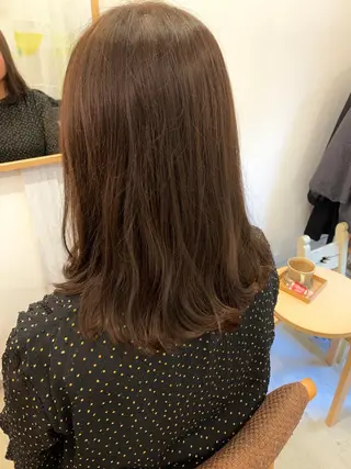 セミロング カラー 【髪質改善】【美髪】 【ツヤ髪】ほしのちりのヘアスタイル