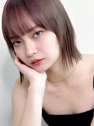 ショート カラー JYUNESU表参道所属・韓国ヘア🇰🇷🎀 透明感カラーのヘアスタイル