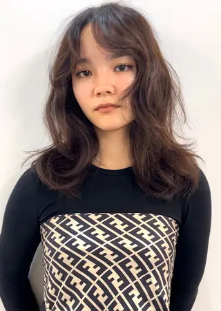 セミロング レイヤー/ 透明感SHIMAのヘアスタイル