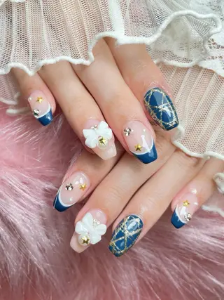 ネイル 23時まで❤︎韓国、 ワンホンネイルのネイルデザイン