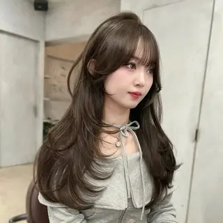 ロング カラー モテ韓国ヘア/ レイヤー🤍RIKAのヘアスタイル