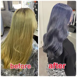 ロング カラー ハイトーンエクステ 🎩カズキ🎩のヘアスタイル