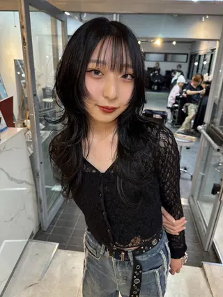 ロング 【ロングウルフカット 姫カット】伊藤裕哉のヘアスタイル