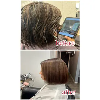 ショート カラー 🍓艶髪/艶カラー ハイトーン/しんたにのヘアスタイル