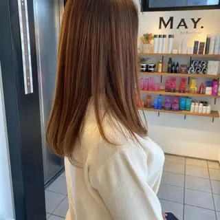 ロング カラー ノンダメージ⭐️ 透明感カラー中田七菜のヘアスタイル