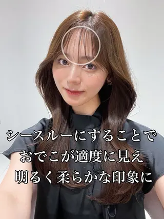 セミロング 映える顔まわり/前髪 特化 💗 ユキマのヘアスタイル