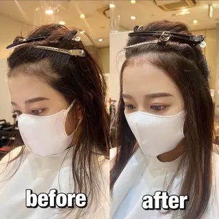 ミディアム パーマ 小田裕也 チャンモリパーマのヘアスタイル