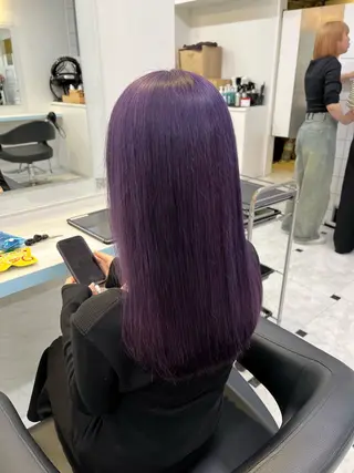 セミロング カラー ブリーチカラー 🩵MIZUKIのヘアスタイル