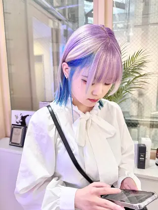 ミディアム カラー ❄️💛エクステ ブリーチ❄️yukiのヘアスタイル
