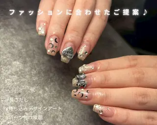 ネイル メラク難波/長さだし パラジェルフィルインのネイルデザイン