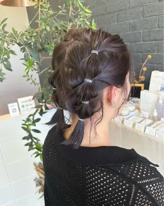 ショート カラー ヘアアレンジ ヤマグチ ユキナのヘアスタイル