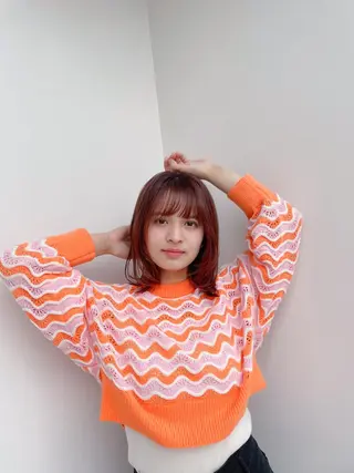 ミディアム カラー ボブ/ミディアム 親しみやすさ/さくらのヘアスタイル