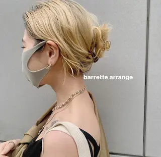 ミディアム カラー ヘアアレンジ 顔周りレイヤー 🎀マリノのヘアスタイル