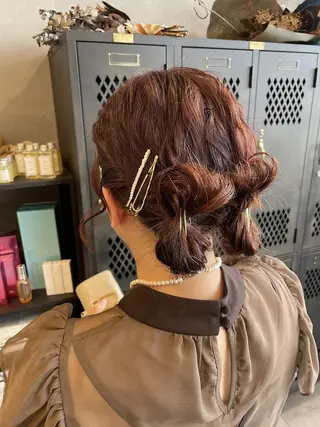 カラー ミディアム ヘアアレンジ achieve tillのヘアスタイル
