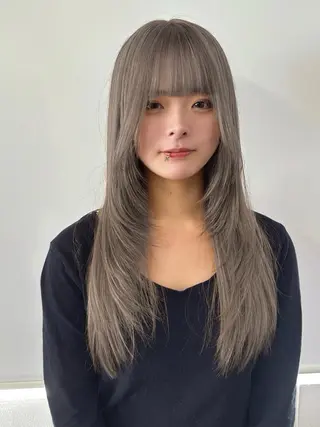 ロング カラー ウルフレイヤー エクステ/kokiのヘアスタイル