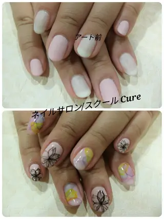 ショート ネイル ネイルサロン Cureのネイルデザイン