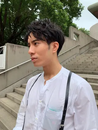 ミディアム メンズ まろやかカラー🤎 みなとまほのヘアスタイル