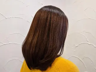 セミロング カラー 髪質改善＆白髪ぼかし カラー♡店長みやけ♡のヘアスタイル