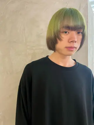 ショート カラー メンズ GO TODAY SHAiRE SALON 原宿本店所属・REINA/ブリーチ /ハイトーン/原宿のヘアスタイル