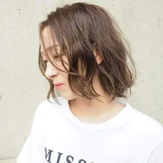 ミディアム キノシタ ナオユキのヘアスタイル