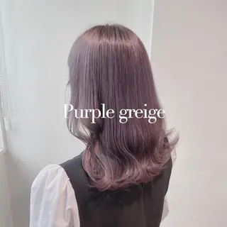 ミディアム カラー ヘアアレンジ 韓国レイヤー🕊️ 柔らかベージュ🧸のヘアスタイル