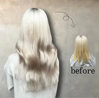 ロング CS made by SHACHU栄店所属・❤️‍🔥シールエク ＋カラー京❤️‍🔥のヘアスタイル