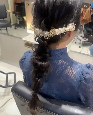 ロング ヘアアレンジ 似合わせ＋韓国カット ニシヤマ　マイのヘアスタイル