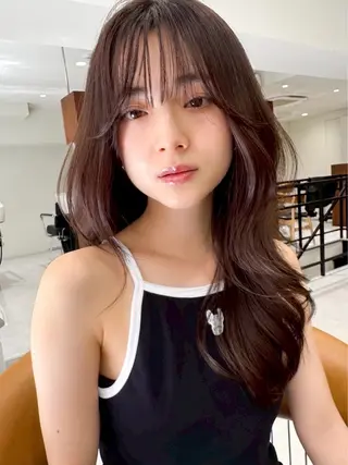 セミロング カラー 韓国風/艶カラー/ 透明感/水野啓太のヘアスタイル