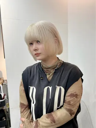 ミディアム いざわりお /梅田/ブリーチのヘアスタイル