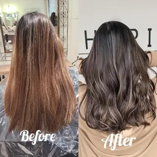 ロング カラー cherie所属・バレイヤージュ/ ハイライト/大内格のヘアスタイル