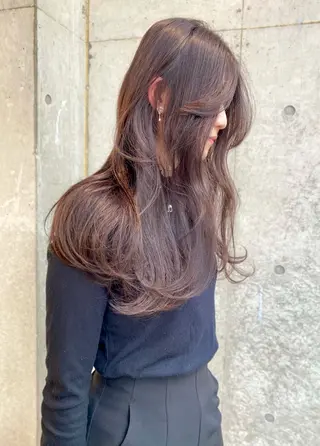 ロング カラー レイヤー/柔色 カラー/SAkiのヘアスタイル