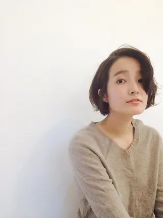 ショート ミディアム カラー パーマ Lagom なかだのヘアスタイル