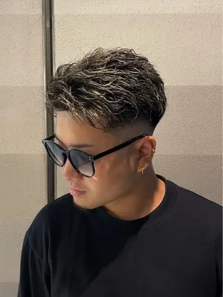 ショート カラー パーマ メンズ 【再現性120%】 🔥龍也リュウヤ🔥のヘアスタイル