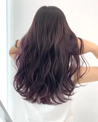 カラー ✩*Ayane*✩ うる艶カラー🫐のヘアスタイル