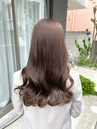 ロング カラー グレージュ/透明感/ 韓国ヘア/RISAのヘアスタイル