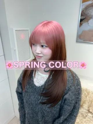 ロング カラー 🫧ミルクティー ブリーチRIKU🫧のヘアスタイル